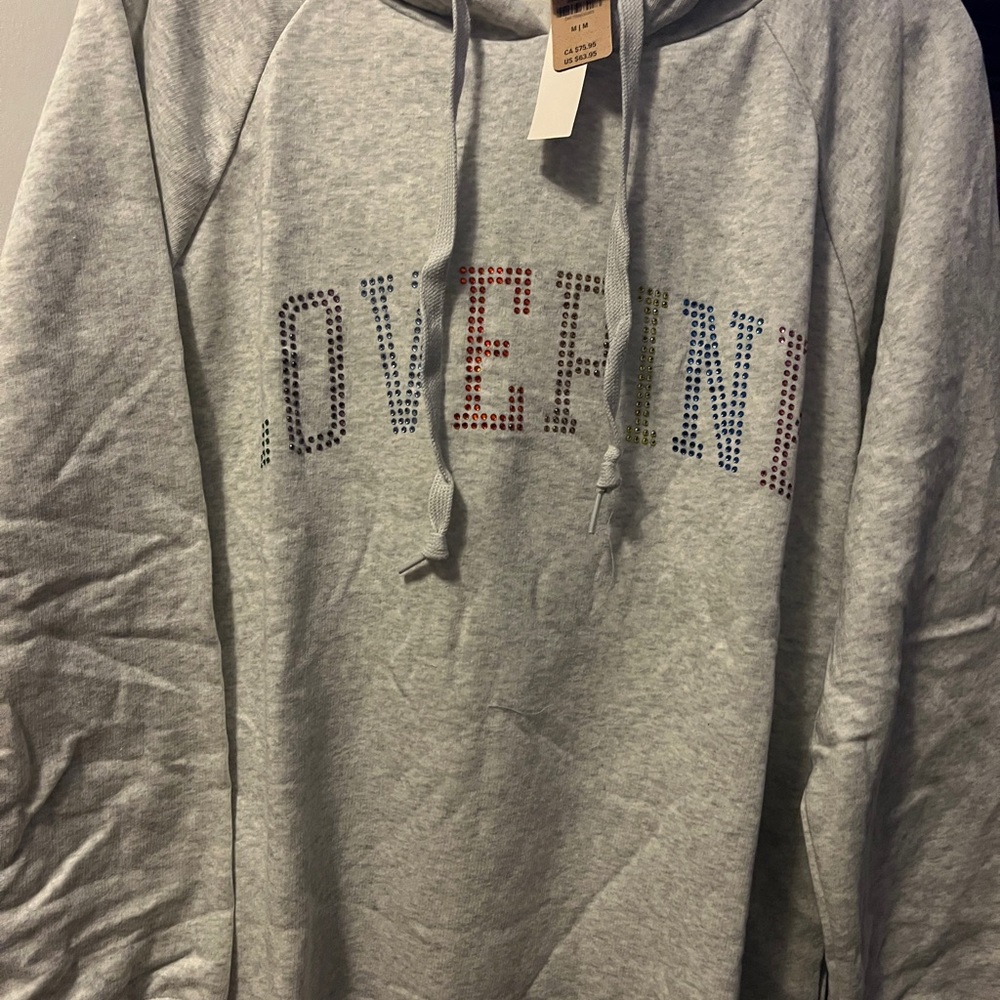 PINK Victoria's Secret Light Gray Hoodie (Hoodie Dress)